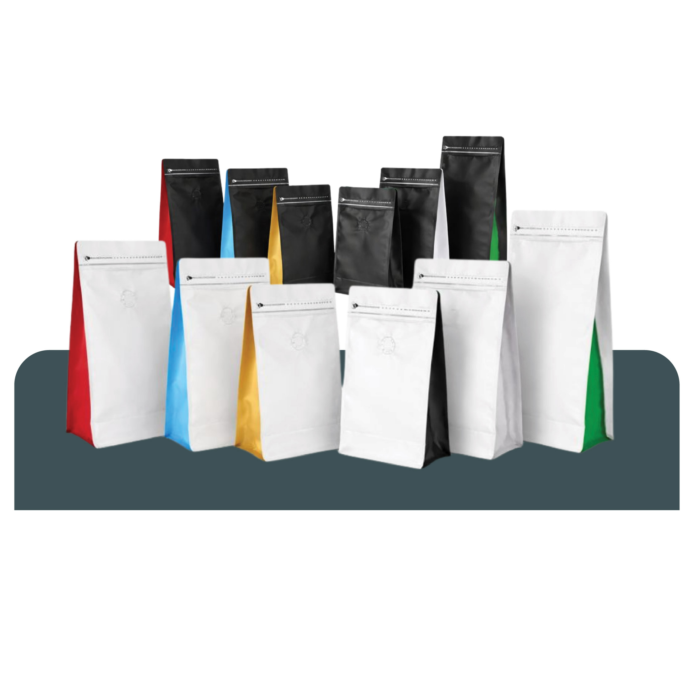 SG Print Pack-05 Eight Side Seal Colorful Sides Coffee Bag with Side Zipper - Image 1